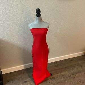 Beautiful Strapless Red Dress